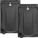 Maxxima 1-Gang Vertical Outdoor Outlet Cover Box, Heavy Duty Weather Resistant, Universal Flip Cover with Auto-Close, Compatible with Standard Outlets, GFCI, Switches & more, Black (3-Pack)