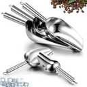 5 Pack 3/6/9/12/16 Ounce Stainless Steel Ice Scoop Multiple Sizes Metal Ice Scoop with Hanging Loop Rust-proof Candy Ice Cube Scoop for Kitchen Party Wedding Popcorn Dog Food Potted Plants