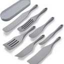 Tongjude Silicone Spurtle Set, Silicone Spatula Set, Heat Resistant Cooking Utensil for Nonstick Cookware, ServingBaking, Whisking, Smashing, Scooping, Spreading, 8 Piece