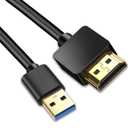 USB to HDMI Cable, Ankky USB 2.0 Male to HDMI Male Charger Cable Splitter Adapter -0.5M