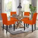 Sufdari Dining Chair Covers,Kitchen Chair Cover,Parsons Chair Slipcover,Spandex Chair Protectors for Dining Room Stretch Chairs Cover Set of 4 -Orange