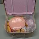 Tea Party Set for Little Girls, 49PCS Princess Tea Time Toys Including Tea Set Dessert Carrying Case, Kids Kitchen Pretend Playset, Tea Set for Girls Birthday Toddler Age 3-8, Pink