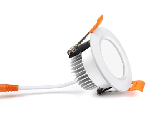 YGS-Tech 2 Inch LED Recessed Lighting, Dimmable Downlight 3W(35W Halogen Equivalent), CRI80, 5000K Daylight White Ceiling Light with LED Driver(1 Pack)