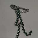 Jerler 1 Yard Rhinestone Trim, Crystal Rhinestone Chain Applique, Ideal for DIY Decoration and Wedding Clothing Embellishments, 0.6" Width (Green)