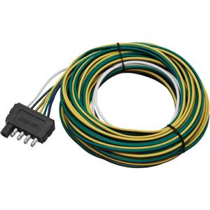 Wesbar 702275 5 Way Trailer Wire End Connector Harness, 25 Foot Length, Splices Easily to Trailer Lighting System, Weather Resistant