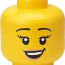 Room Copenhagen Iconic Storage Head Large, Stackable Storage Box, 8,5 L, Yellow, Happy Girl