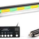 Xprite 42 inch 330 LED Rooftop Emergency Strobe Light Bar Heavy-Duty Flashing Warning Lights w/Adjustable Mounting Brackets, for Construction Vehicles Towing Work Trucks Plows Pickup - Amber Green