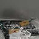 Bay Window Curtain Rods, HOTOZON 7/8 Inch Heavy Duty Curtain Rods for Bay Windows 48-84 Inch(Center Rod), 32-58 Inch Side Rods for Windows, Black, Decorative Drapery Rod with End Cap Finials