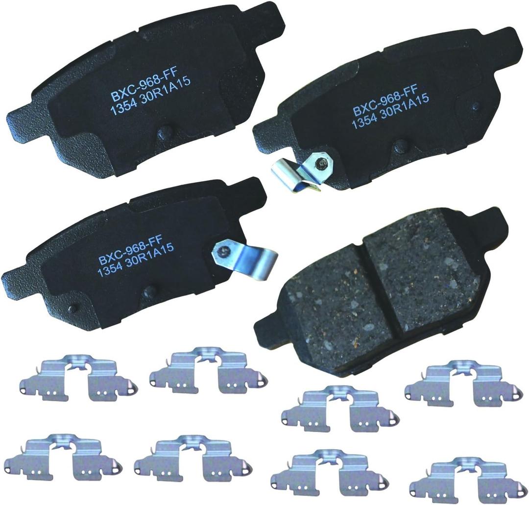 Bendix Premium SBC1354 Ceramic Rear Brake Pads for Select Models Lexus CT200h, Pontiac Vibe, Scion tC, xB, Suzuki Swift, Toyota Corolla, Corolla iM, Matrix, Prius, Prius AWD-e, Prime, Yaris, Yaris