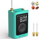 ETENWOLF Electric Ball Pump Inflation & Deflation 2-17PSI, 2600mAh Basketball Pump with Precise Pressure Gauge, Rechargeable Air Pump for Balls, Soccer Ball Air Pump (Dark Cyan)