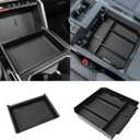 EDBETOS 2PCS/Set Center Console Organizer Compatible with 2022 2023 2024 2025 Toyota Tundra Accessories Armrest Secondary Storage Box Middle Insert Tray (Not for The Console w/Safe)