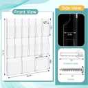 Thyle Acrylic Brochure Pamphlet Holder with 3 Magazine & 12 Pamphlet Slots, Clear Magazine Display Rack, Wall-Mounted Literature Organizer for Home and Office Waiting Room