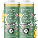 Brittanie's Pure Castile Liquid Soap Eucalyptus  2 Pack (32oz Each) | Natural, Organic, Multi-Purpose Soap for Body, Face, Home & Pets | Vegan, Sulfate-Free, Made in USA