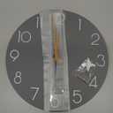 Wall Clock, 12 Inch Wooden Silent Non-Ticking, Decorative Battery Operated Wall Clocks for Bedroom, Kitchen, Home, Living Room, Office, School, Hotel (Gray)