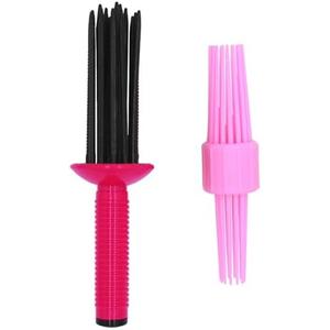 HAIOLORPRO 2PCS Curling Roll Comb, Curling Roll Comb for Curly Hair, 3 Different Sizes of Styler for Curly Hair, Hair Curling Roll Comb