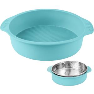 10 Inch Round Silicone Cheesecake Pan Protector Leakproof Springform Pan Protector for Water Bath Baking, BPA Free Food Grade Silicone, Fits 10 Springform Cake Pans