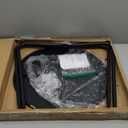 Outdoor Table Small Patio Side Table, Round Metal Side Table, Weatherproof, Portable, Outdoor End for Garden, Balcony, Yard (Black)