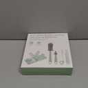 Bottle Brush Set -Baby Travel Essential-6 in 1 Bottle Cleaner Kit with Silicone Bottle Brush,Nipple Cleaner Brush,Straw Brush,Soap Dispenser,Storage Box,Bottle Drying Rack for Home and Travel(Green)