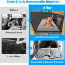 URPOWER 2026 Upgraded Back Seat Extender for Dogs - Large Hard Bottom Dog Car Seat Cover Holds 550lbs, Waterproof Dog Hammock Pet Bed with High-Density Foam Non-Slip Backseat Protector
