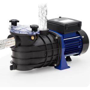 0.75HP Pool Pump for Swimming pool In/Above Ground Water Pump Single Speed, 550W/115V, 2641GPH & High Flow, Powerful Primming Swimming Pool Pumps with Filter Basket, Low Noise for Family
