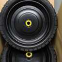 13 Inch Solid Rubber Tires, 4.00-6 Tire Flat Free with 5/8" Bearings, 2.17" Offset Hub for for GOR Garden Carts, Garden Wagon Carts, Trolleys, Hand Trucks and Utility Cart(2 Pack)