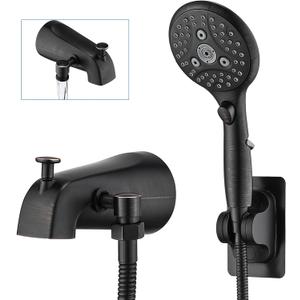 PROOX All Metal Bathtub Faucet with Sprayer Oil Rubbed Bronze,6 Settings Hand held Shower with ON/Off Pause Switch, Bathtub Faucet with Sprayer