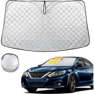 Windshield Sun Shade for Nissan Altima Sedan 2013 2014 2015 2016 2017 2018 Foldable Front Window Sunshade Cover Sun Visor Protector Block UV Rays