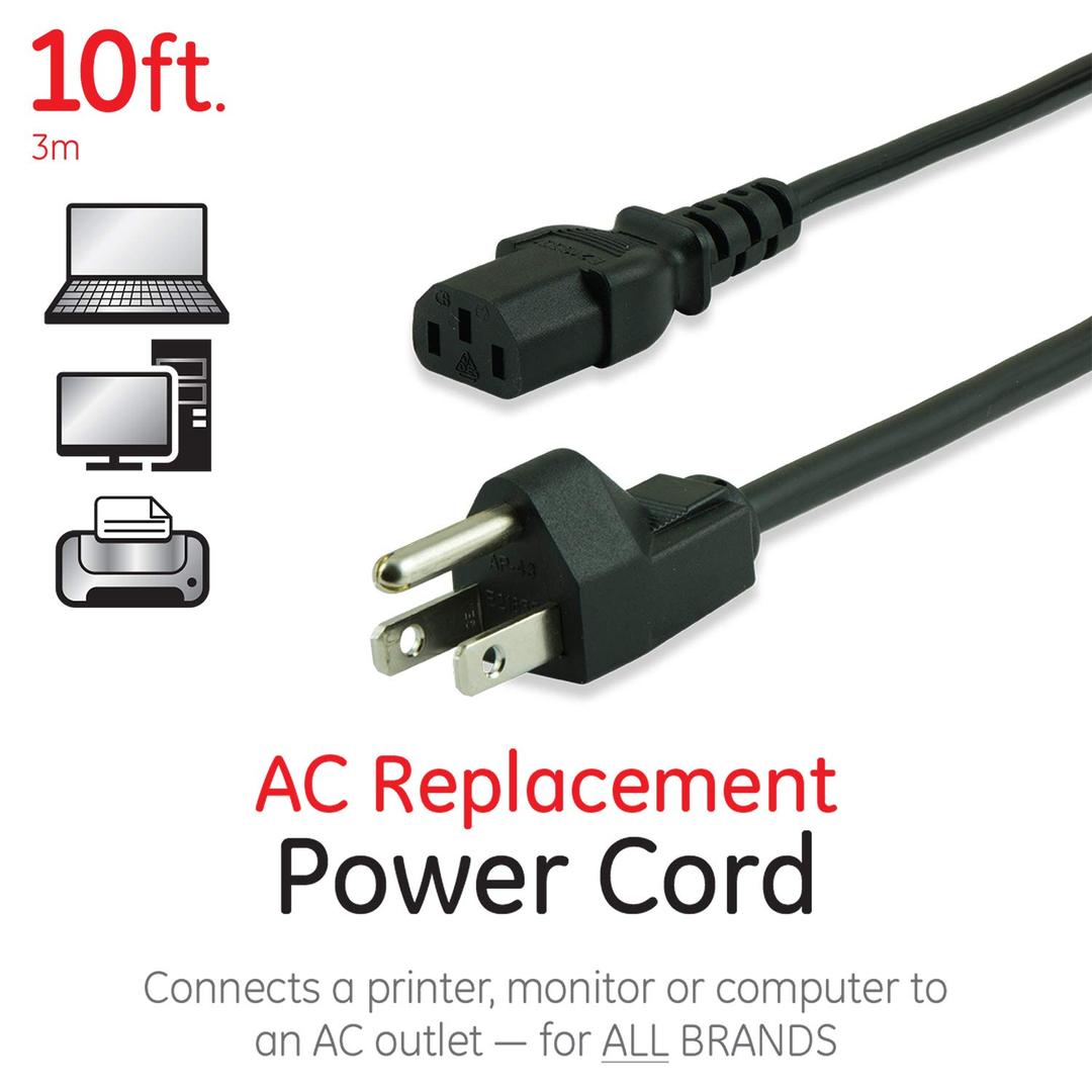 GE AC REPLACE POWER CORD 10FT