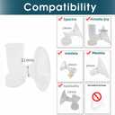 Silicone Flange Cushions Compatible with Spectra/BabyBuddha 24mm Shields/Flanges Replace Flange Inserts Compatible with Spectra Breastpump Parts Reduce Nipple tunnle 24mm to 21mm
