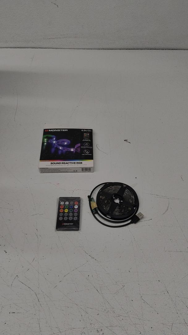 Monster Multicolor Sound Reactive RGB LED Light Strip, 6.5 Ft.