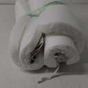 AAAAAcessories D-Shaped Chair Cushions, 2" Thick Dining Chair Pads with Ties and Removable, Machine-Washable Cover, 17" x 16", Set of 4, Natural Linen