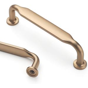 Asidrama 10 Pack 3 Inch(76mm) Champagne Bronze Kitchen Cabinet Handles, Cabinet Pulls Kitchen Cabinet Hardware for Cupboard Drawer Pulls (3" Hole Center)