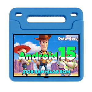 Android 15 Kids Tablet, 2025 Upgraded 10.1 Inch Tablets with Octa-core Processor, 6000mAh Battery, Kid Space, Parental Control,Pre-Loaded Kids Apps, 2.4/5GHZ Dual WiFi, Blue