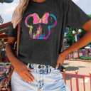 Magic Castle Shirt for Women Cute Magic Kingdom Graphic Print Holiday Vacation Weekend Tee Tops (S)