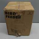 Kingsyard Bird Feeder for Outdoors Hanging, Dual-Use Metal Mesh Wild Bird Feeders with Seed Tray & Weatherproof Roof, 3 lbs Large Capacity, Black