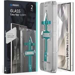 Deppa [2 Pack Premium Screen Protector for Samsung Galaxy S24 Ultra (6.8') Tempered Glass | Fingerprint Unlock | Full Coverage | Case Compatible | with Bubble Free Easy Install Kit [Video Guide] (Clear)
