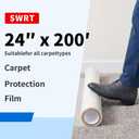 SWRT Carpet Protection Film - Self Adhesive Plastic Protector 24" x 200'