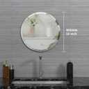 ANYHI Round Mirror, 16 Inch Circle Frameless Mirror, Beveled Bathroom Mirror, Round Mirrors for Wall Dcor, Wall Mirror for Bathroom Bedroom Entrance Living Room