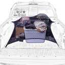 Highly Elastic Cargo Net, Simple Truck Bed Cargo Mesh Organizer, Suitable for Daily Light Loads of Trucks, 4'x4' Stretches to 7'x7' (Double Layer)