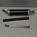 Muffler Exhaust 1.25inch Aluminum Motorcycle Racing Exhaust Muffler Silencer Pipe Black