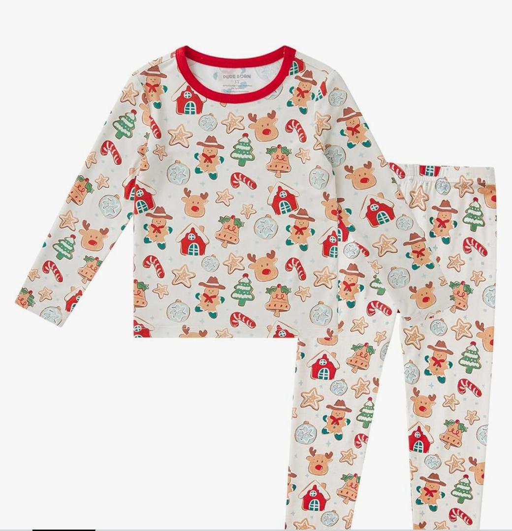 pureborn Baby Toddler Kids Viscose from Bamboo Pajamas Set Pjs 2pcs 18M-8Y