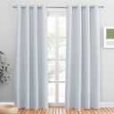 Blackout Curtain Greyish White 1 Pack  64x32 Inch Inch Curtains With Eyelets Opaque Curtains for Living Room Decorative Throw Room Darkening Curtains 