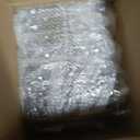 Dandat 100 Pcs 13 Inch Clear Round Charger Plates with Beaded Rim, Gold
