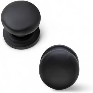 10 Pack Cabinet Knobs, Bun Drawer Pulls & Cupboard Drawer Knobs, Luxury Kitchen Solid Cast Iron 3-3/4" Black Cabinet Knob & Handles for Hardware Dresser