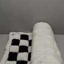 Yoovat Funny Pet Couch Covers for Sofa Plush Checker Plaid Sofa Covers for Pets Washable 3 Cushion Couch Sofa Mat Friendly (Cream Black, 60x130)