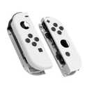 eXtremeRate DIY Replacement Shell Buttons for Switch & Switch OLED, White Custom Housing Case with Full Set Button for Joycon Handheld Controller - Controller NOT Included