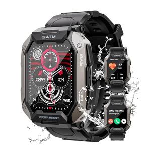Smart Watches for Men, 2.01'' HD Display with Bluetooth Calls 100+ Sport Modes, IP68 Waterproof for Swimming Fitness Smart Watch for Android and iPhone, Blood Pressure/Heart Rate Smartwatch, Black1
