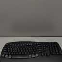 MEETION Ergonomic Keyboard and Mouse Wireless Combo, Wave Keys Natural Typing, 2.4G USB Receiver Wireless Keyboard with Wrist Rest, 4 Adjustable DPI Optical Mouse, Computer/Laptop/Windows/Mac, Black