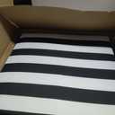 Outdoor Chair Cushions Set of 2, Waterproof Patio seat Cushions for Outdoor Furniture, Fade Resistant with Non Slip Bottom, Replacements for Dining Chairs, 19x 19 Black White