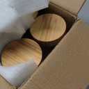 DRKIO 24 Oz Overnight Oats Containers with Bamboo Lids - 4 Pack Glass Storage Jars with Airtight Lids Wide Mouth Mason Food Jars Great for Meal Prep Salad Chia Pudding Snacks Yogurt Sugar Spice